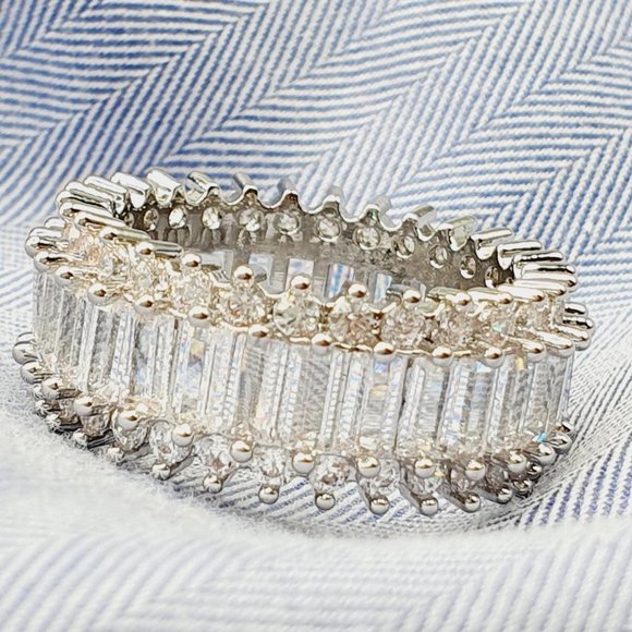 Fashion Dainty Gems Zircon Beautiful Eternity Rings for Women, EVGG1369 - Picture 14 of 14